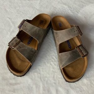 New Birkenstock Arizona Oiled Leather Iron